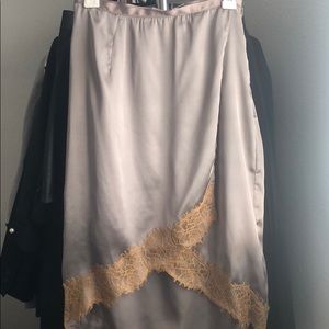 ASOS Silk and lace asymmetrical skirt